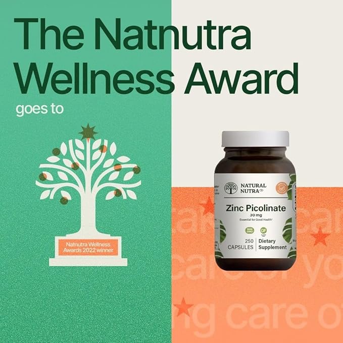 Natural Nutra Zinc Picolinate 30 mg, 100 Capsules (3 Pack)