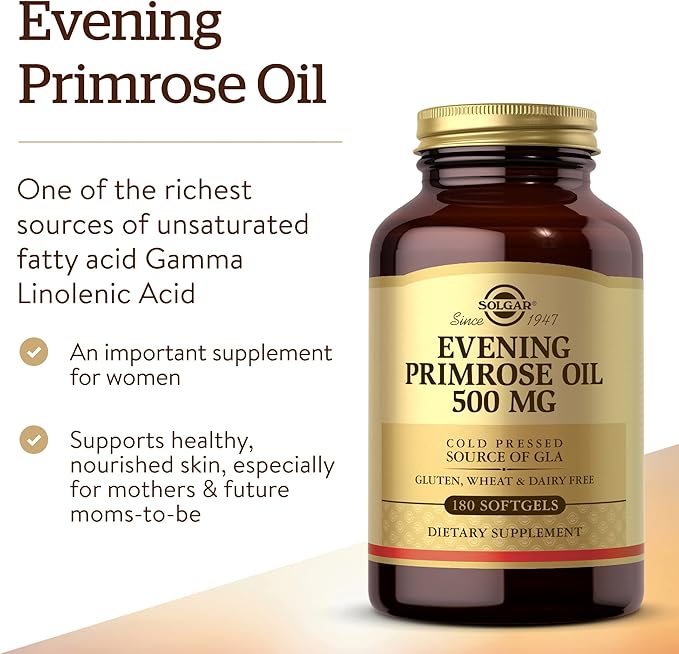 Solgar Evening Primrose Oil 500 mg, 180 Softgels 180 Servings