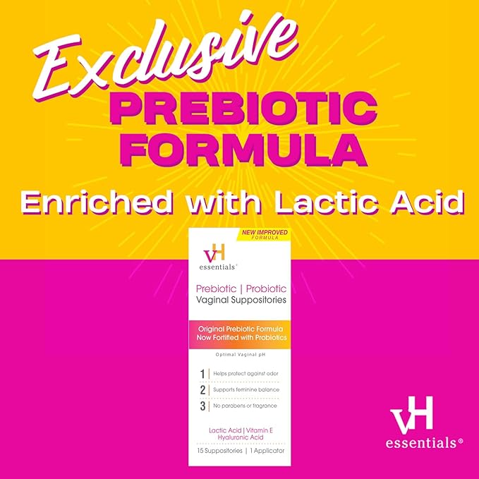 vH essentials Prebiotic PH Balanced Vaginal 15 Count