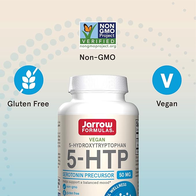 Jarrow Formulas 5-HTP, 100 mg, Serotonin 90 Veggie 90 Day