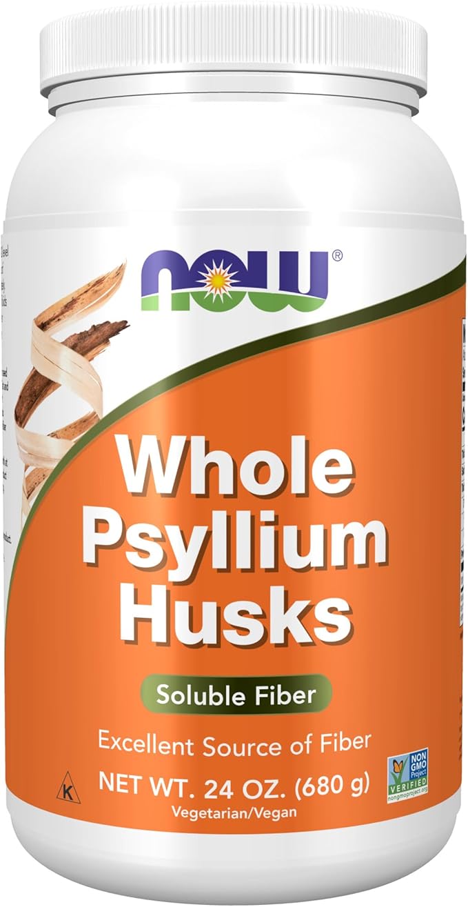 NOW Supplements, Whole Psyllium Husks, Non-GMO 24-Ounce