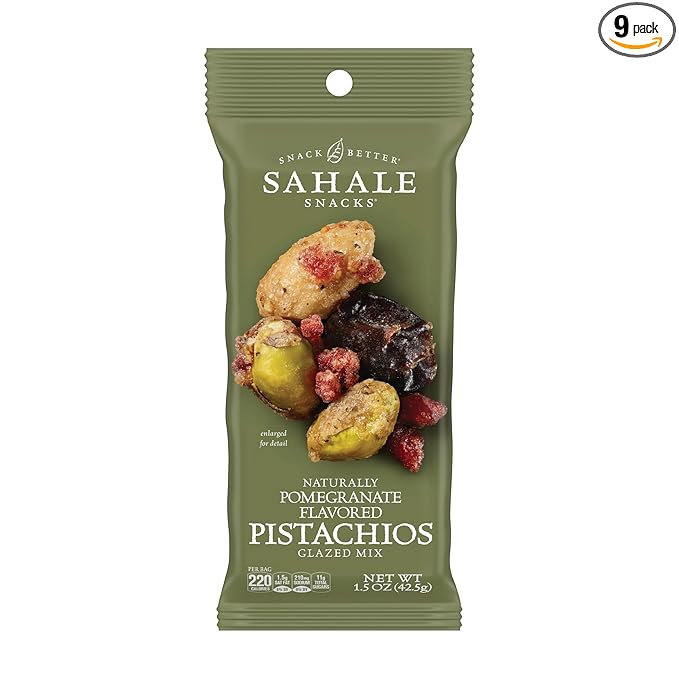 Sahale Snacks Pomegranate Flavored Pistachios Glazed 1.5 Ounces 9)
