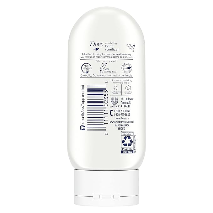 Dove Nourishing Hand Sanitizer 99.99 percent 61 percent 8 Hours 2 oz 6 Count