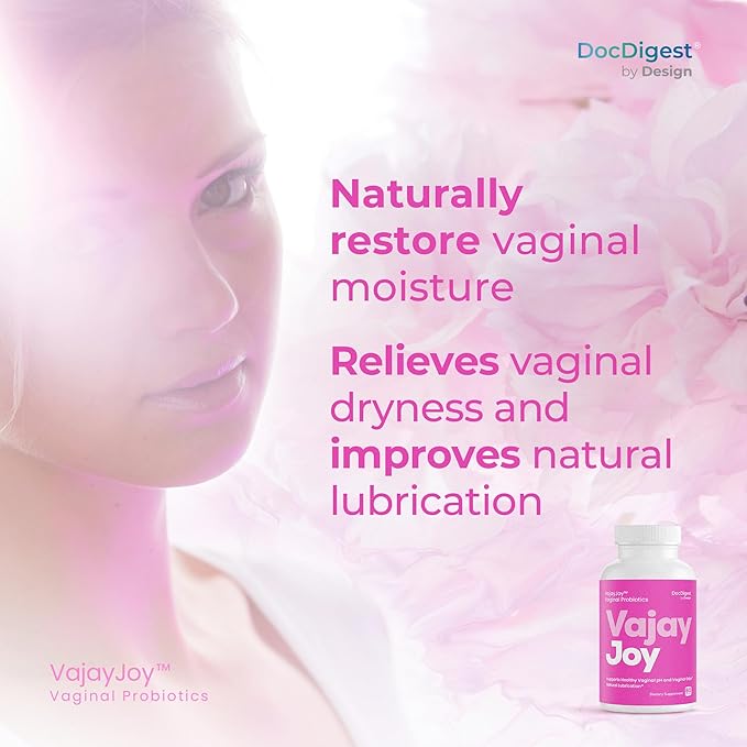 VajayJoy pH Balance Pills -Womens Vaginal Probiotic for pH Regulation, Clinically Shown to Restore pH Equilibrium and Natual Lubrication- Reduces BV, Yeast Infections and Odor