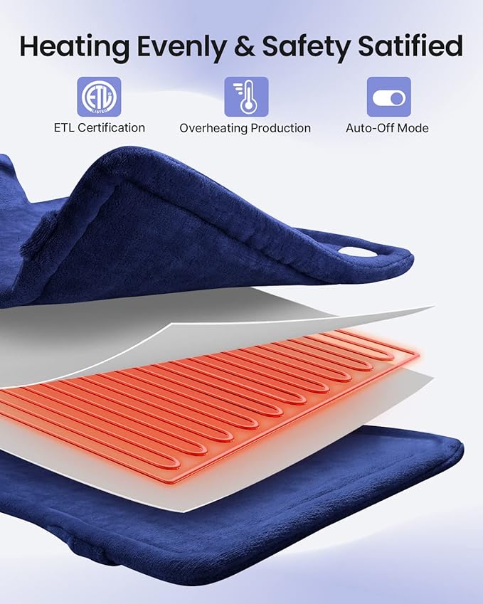 RENPHO Back Heating Pad for Pain 24"x33", Dark
