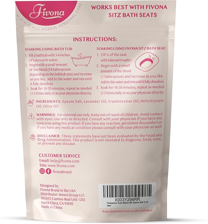 FIVONA Postpartum Soak Blend 48oz