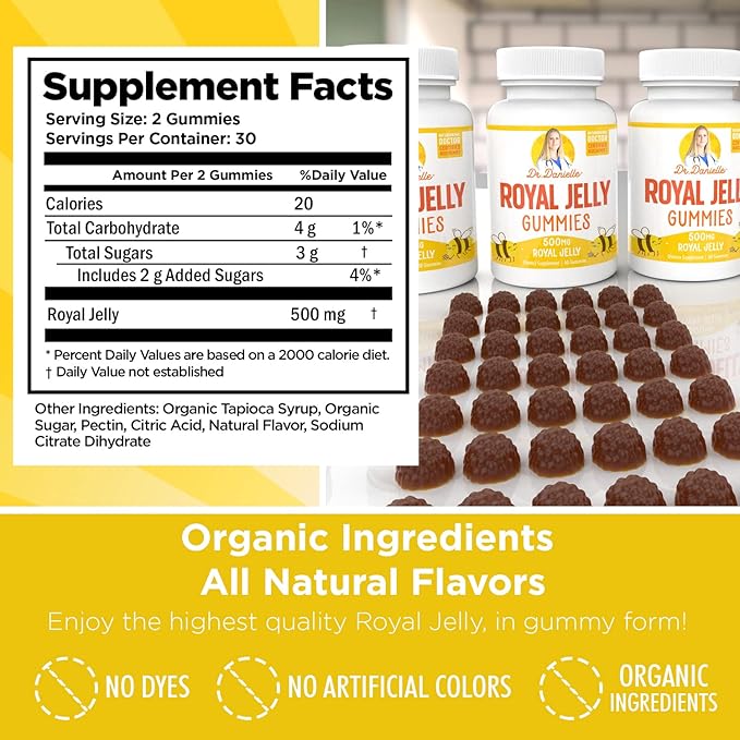 Royal Jelly Gummies by Dr. Danielle, 500mg