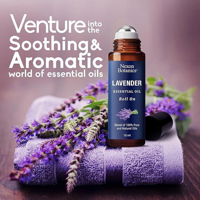 Lavender Essential Oil Roll-On Blend 100% Pure, 10ml