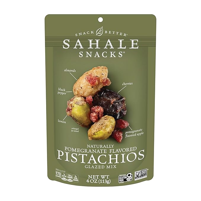 Sahale Snacks Pomegranate Pistachios Glazed Mix, 4 Ounces 6)