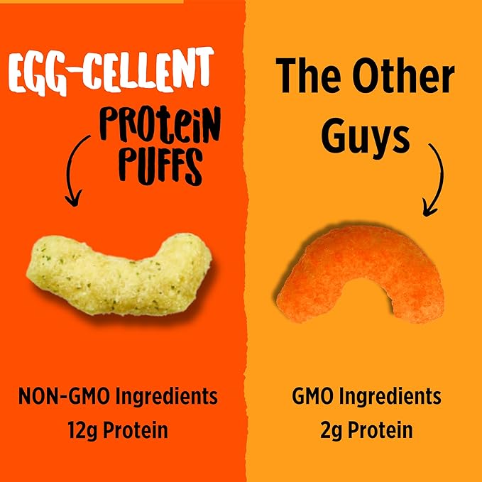 Todd's Better Snacks Egg-Cellent Protein Puffs, Variety Pack, 1.2 Oz (Pack of 10), Made with Egg Whites, 12g Protein, Gluten Free Healthy Snack