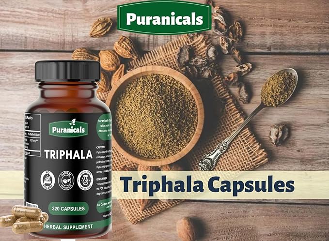 Triphala Premium 320 Capsules Non-GMO and 600 mg