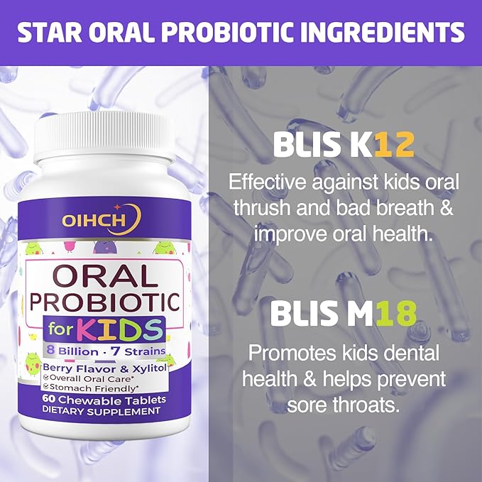 Kids' Advanced Oral Probiotics Chewables, Oral K12 M18- M18- Complete 420 Tablets, 8 Billion