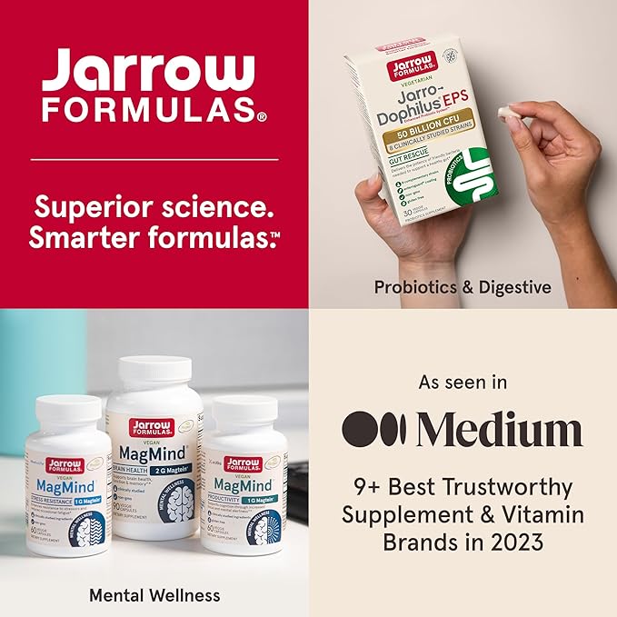 Jarrow Formulas 5-HTP, 100 mg, Serotonin 90 Veggie 90 Day