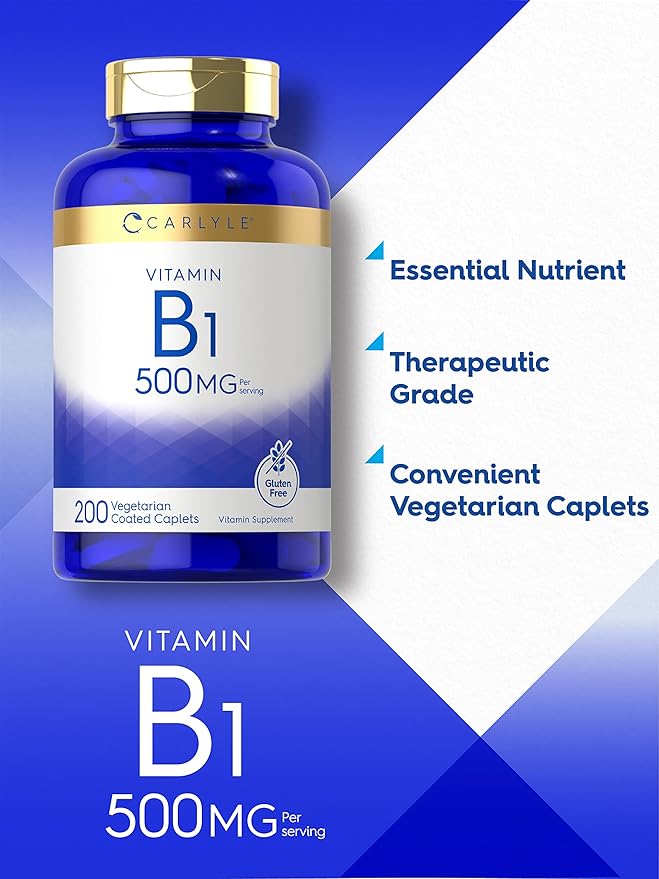 Carlyle Vitamin B1 500mg (Thiamine) 200 Vegetarian