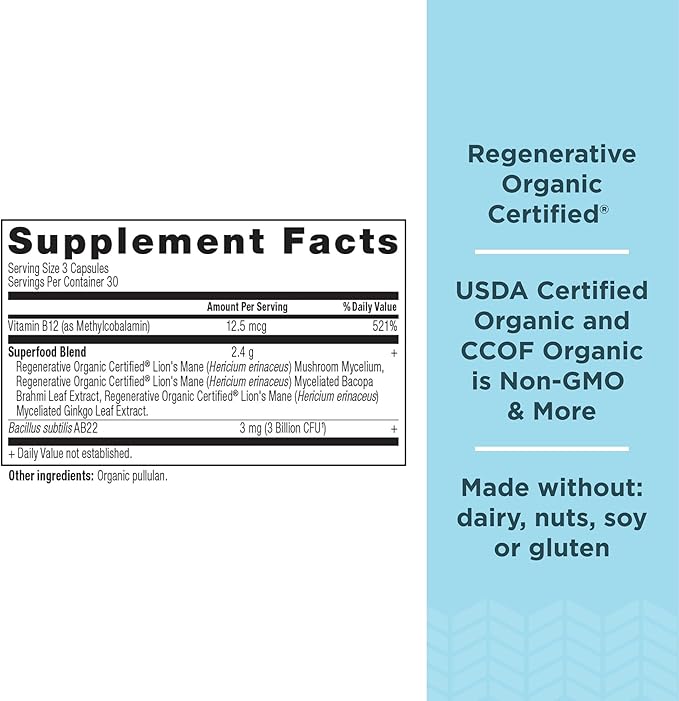 Ancient Nutrition Regenerative Organic Certified Focused 90 Count