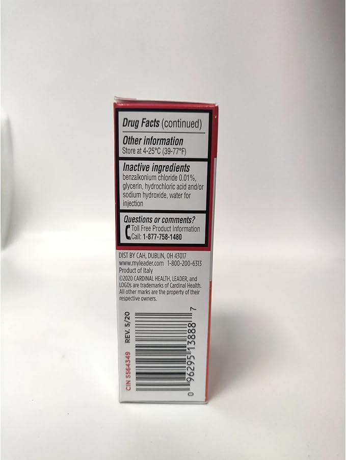 LEADER Sterile Eye Drops for Eye 0.035%, Works 12 Hours, 0.34 oz