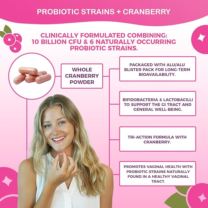 NutriCelebrity NutriFlora-Pro Probiotics for Women 10 Billion 6 Strains (30 Caps)