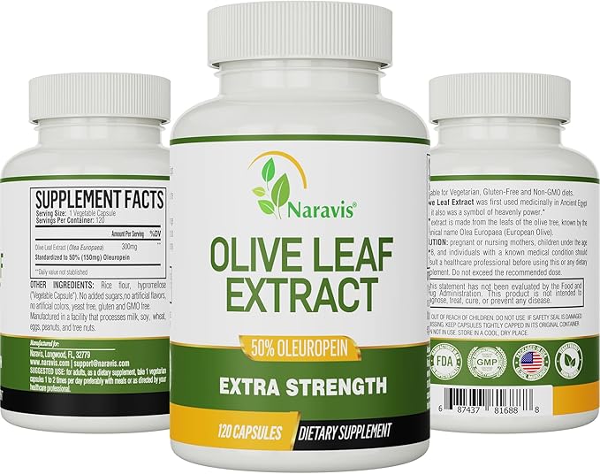 Olive Leaf Extract 4-Month Supply 50% Oleuropein