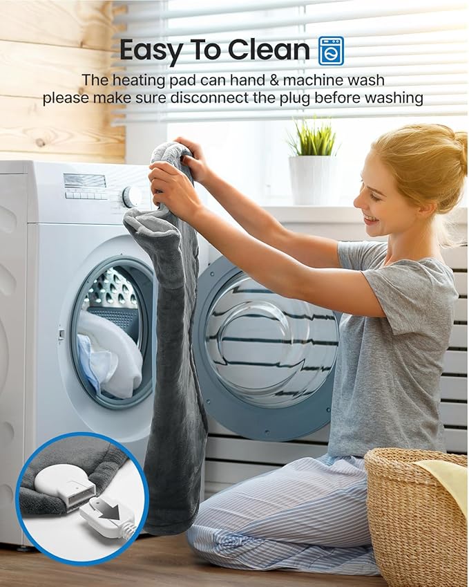 RENPHO Heating Pad for Back, Relaxation 24"x33", Grey