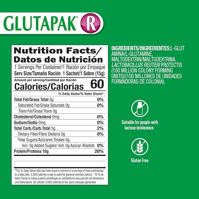 R Probiotics with Glutamine and Lactobacillus 15g per 3 Packets