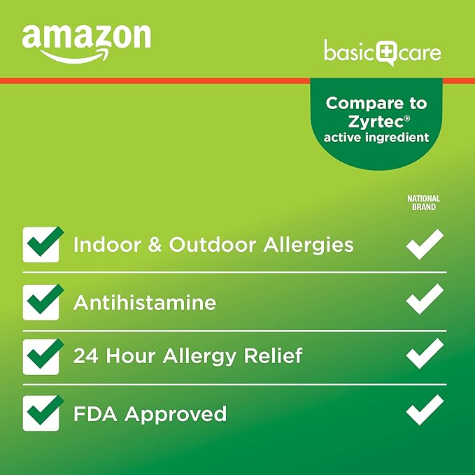 Amazon Basic Care 24 Hour Allergy 10 mg, 300 Count