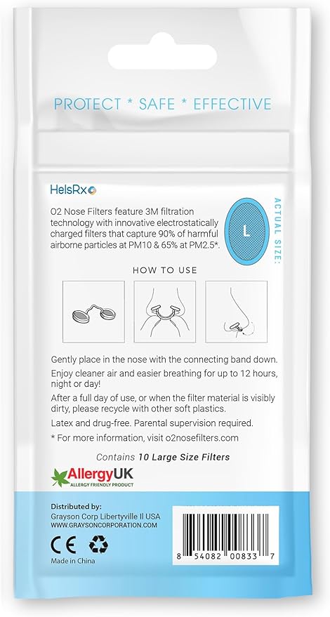 O2 Nose Filters with 3M Filtration 10)