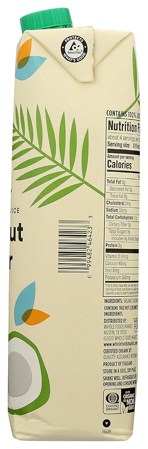 365 by Whole Foods Market, Organic Coconut Water, 33.8 Fl Oz