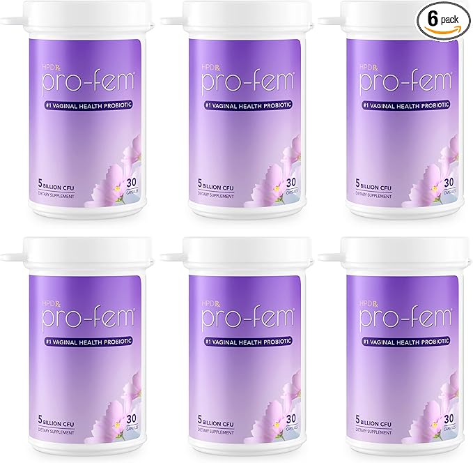 Pro-Fem #1 Vaginal Health Probiotic 7 Days 30 Capsules 6-Pack