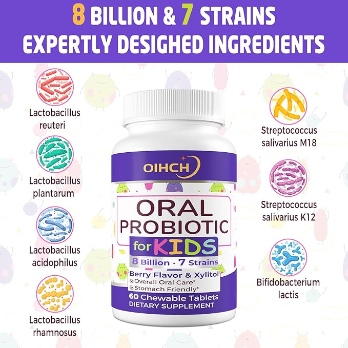 Kids' Advanced Oral Probiotics Chewables, Oral K12 M18- M18- Complete 420 Tablets, 8 Billion