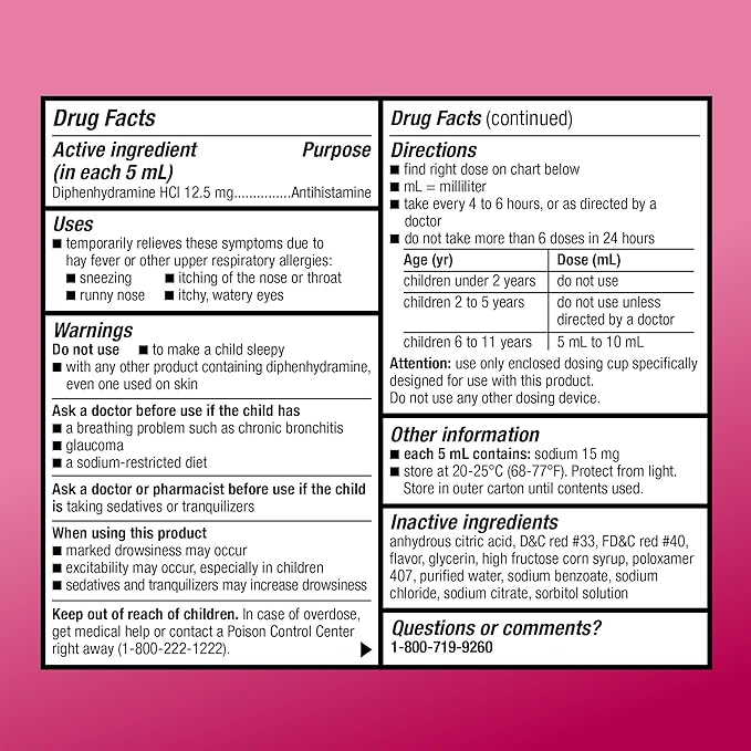Amazon Basic Care Children's Allergy Relief 4 fl 1)