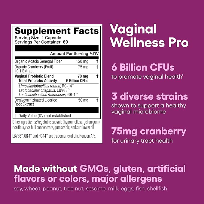 Physician's CHOICE Vaginal Probiotics for Women 6B CFU 60 CT