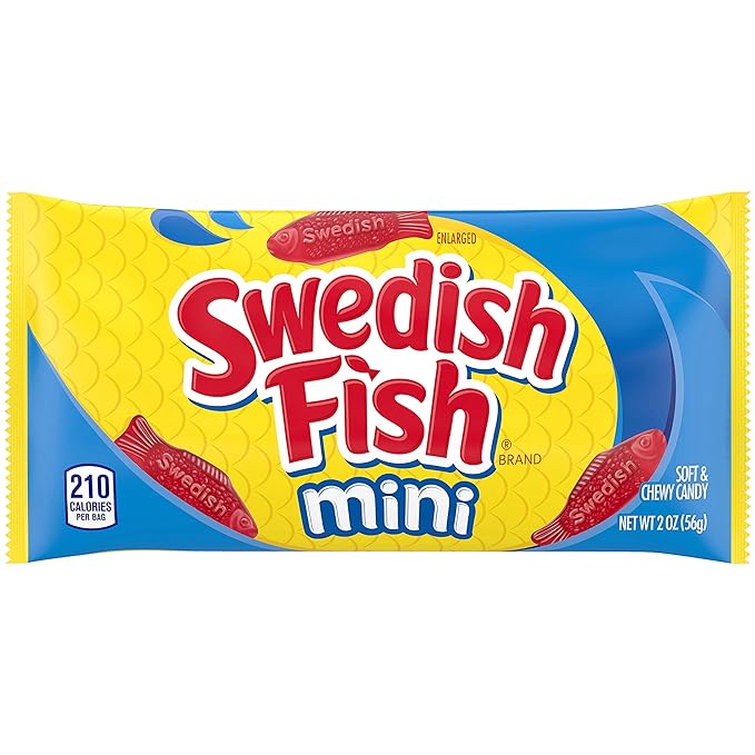 SWEDISH FISH Mini Soft & Chewy Candy, Easter Candy, 24 - 2 oz Bags