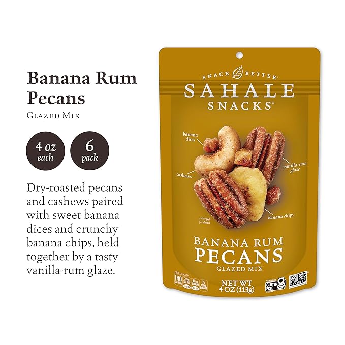 Sahale Snacks Glazed Mix, Banana Rum 24 Ounce