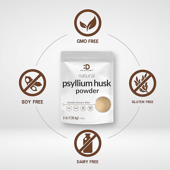 DEAL SUPPLEMENT Psyllium Husk Powder 3 9,000mg Per