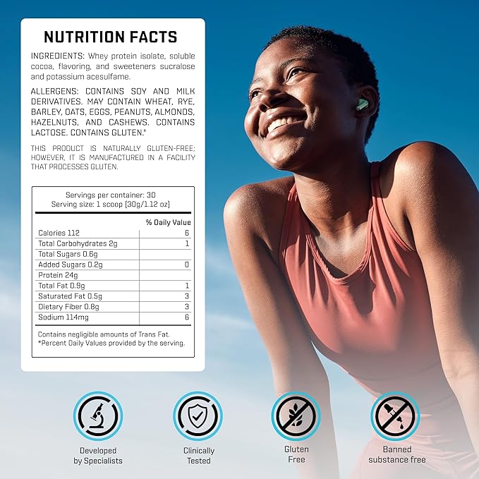Whey Protein Isolate 24g Protein/per 31.7oz