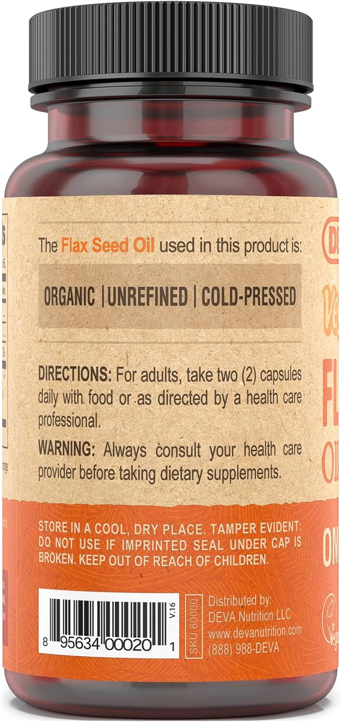 DEVA Vegan Flaxseed Oil 90 Vcaps
