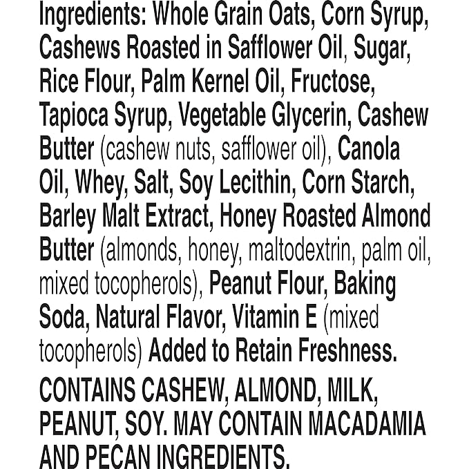 Nature Valley Granola Bars, Sweet and Salty Nut, Cashew, 6 Bars, 7.2 OZ (Pack of 6)