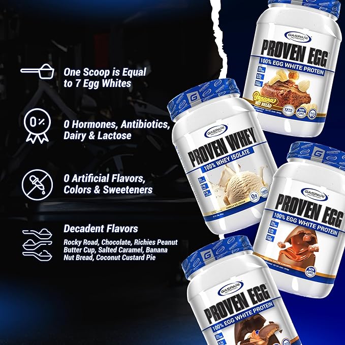 Gaspari Nutrition Proven Egg, 100% Egg 25g Protein, (2 lbs,