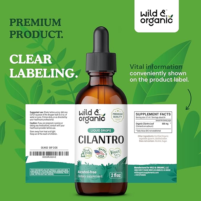 Cilantro Tincture - Detox Cleanse w/Cilantro 2 oz
