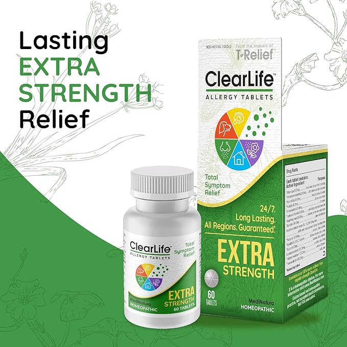 ClearLife Extra Strength Multi-System Allergy Relieving 15 Powerful 60 Tablets