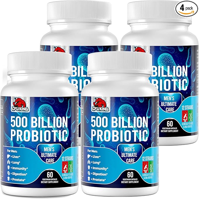 Probiotics for Men, 500 Billion CFU 12 Strains 240 Capsule