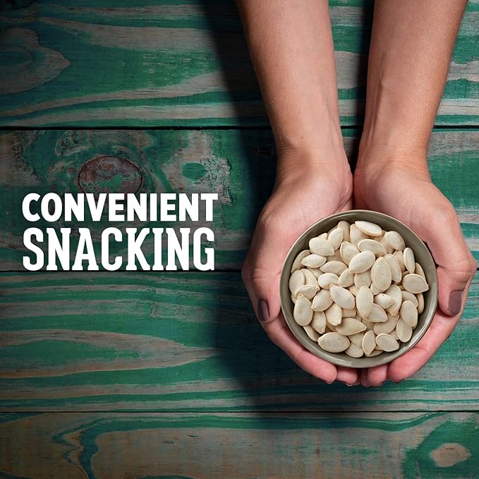 DAVID Seeds Salted and Roasted Pumpkin Seeds, Keto Friendly Snack, 5 OZ Bags, 12 Pack
