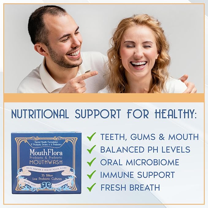 Probiotic & Prebiotic Mouthwash 17 Probiotic 6 Prebiotics 35 Billion 60 Pack