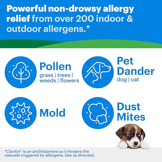 Claritin 24hr Non-Drowsy Allergy Relief, Loratadine Tablets 30 + 1 Ct
