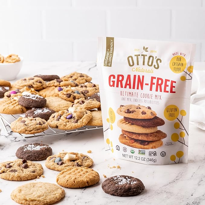 Otto’s Naturals Grain-Free Ultimate Cookie Mix, Made with Organic Cassava Flour, Gluten-Free All-Purpose Cookie Mix, Non-GMO Verified - 12.2 Oz Bag (Single)