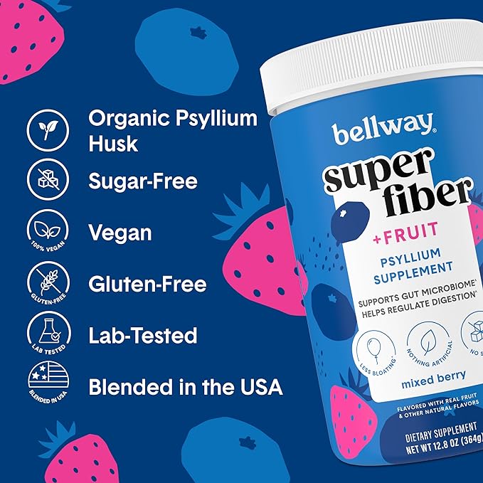 Bellway Super Fiber Powder + Fruit, (50 Servings)