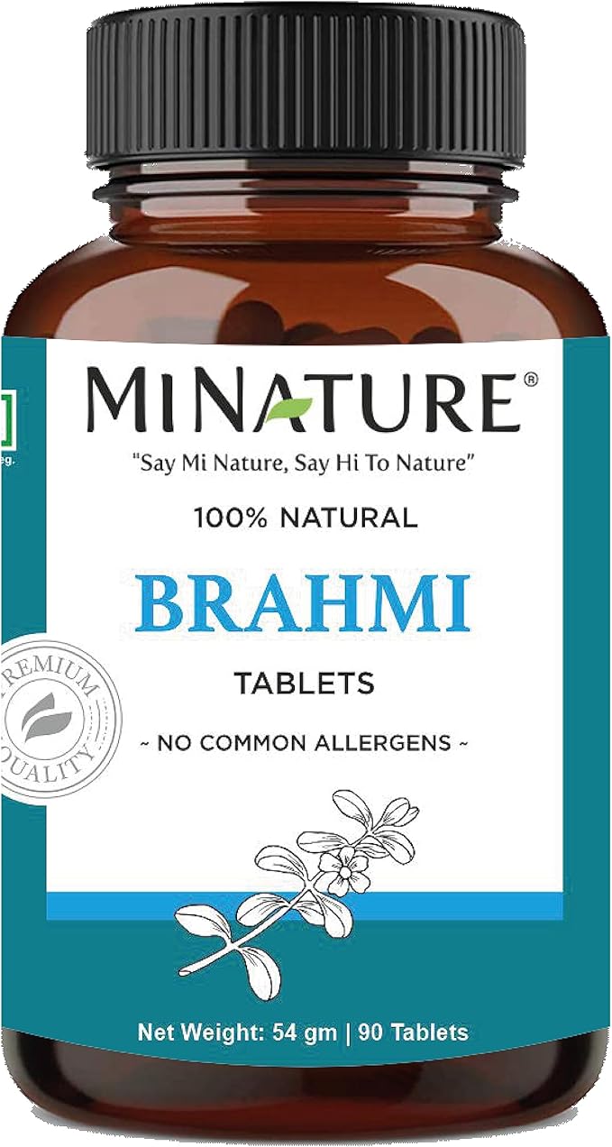 Brahmi Tablets - 90 Tablets, 1000 |45 Days 100% Natural