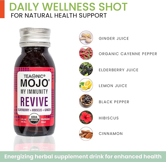 TEAONIC My Immunity Mojo: Revive, Herbal 12 Packs, 2 Fl.