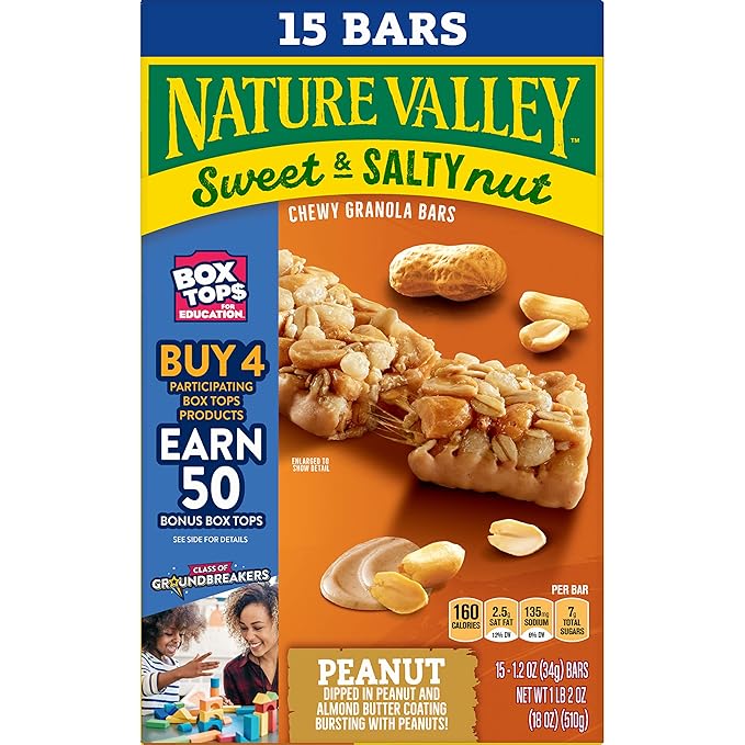 Nature Valley Granola Bars, Sweet and Salty Nut, Peanut, 15 Bars, 18 OZ
