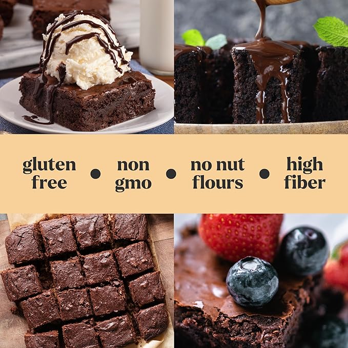 Scotty's Everyday - Keto Fudge Brownie Mix - 1g Net carbs, 0g Added Sugar, Gluten-Free, High Fiber - No Nut Flours - 9.05oz, Pack of 3